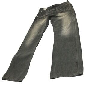 Levi's 514 Mens Slim Straight Jeans Dark Wash Distressed Denim Size 30x30